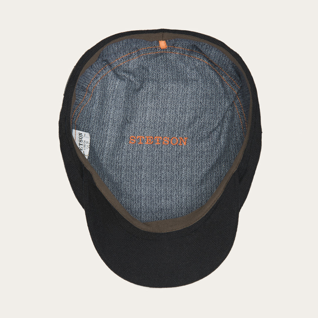 Virgin Wool & Cashmere Driver Cap Black - Stetson