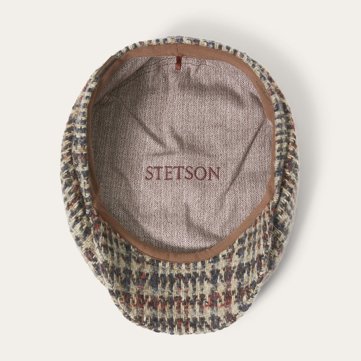 Virgin Wool Hatteras Beige/Red/Herringbone - Stetson