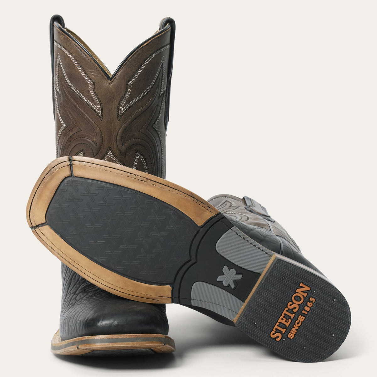 Nolan Bison Boots Black - Stetson