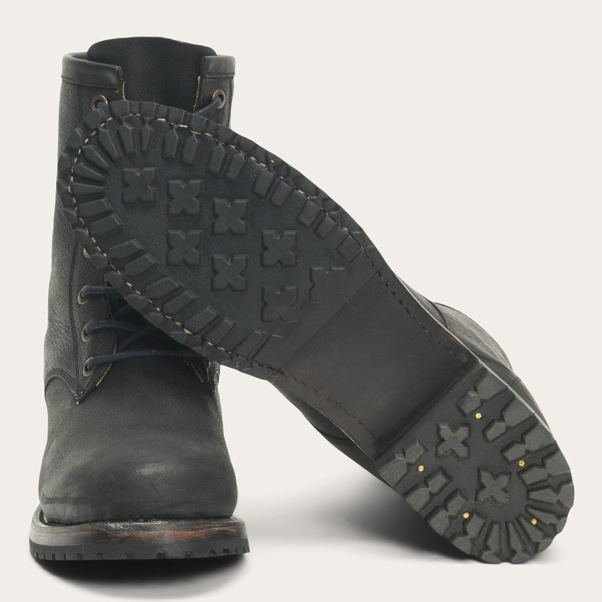 Sam Lace Up Black Leather - Stetson