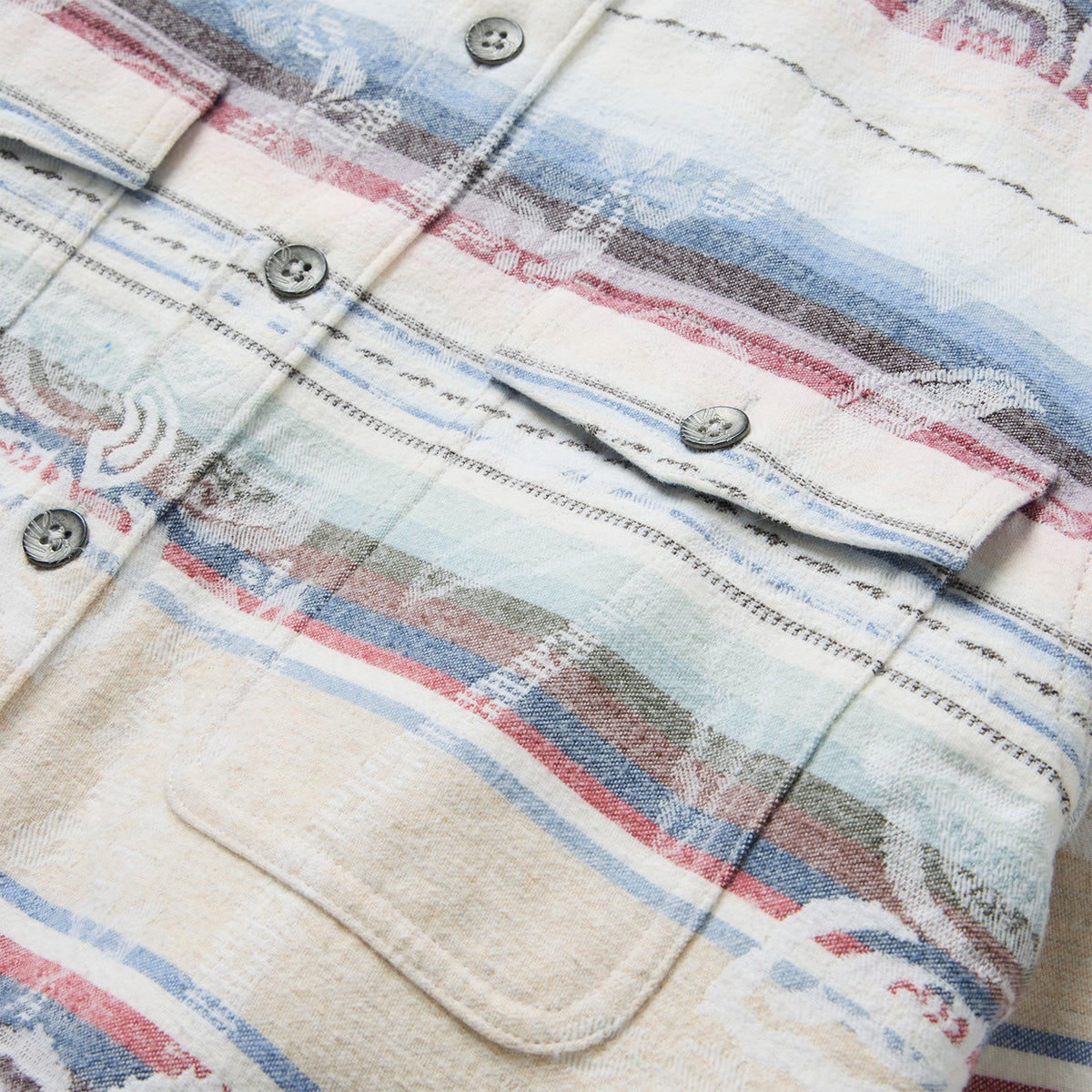 Tommy Bahama x Stetson Peco Palms Jacquard Shirt Jacket White Sand - Stetson