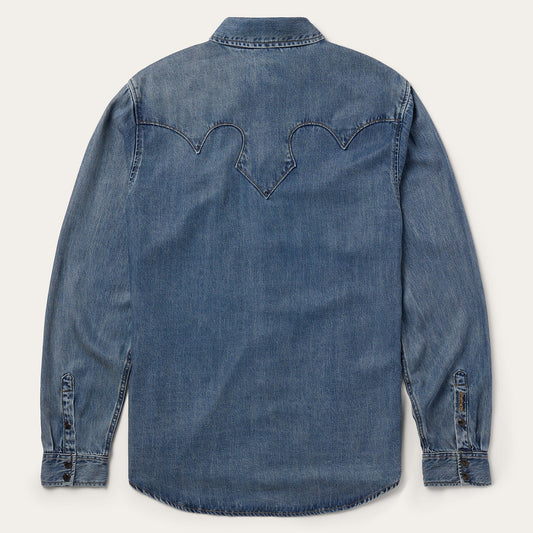 Retro Denim Western Shirt Blue - Stetson