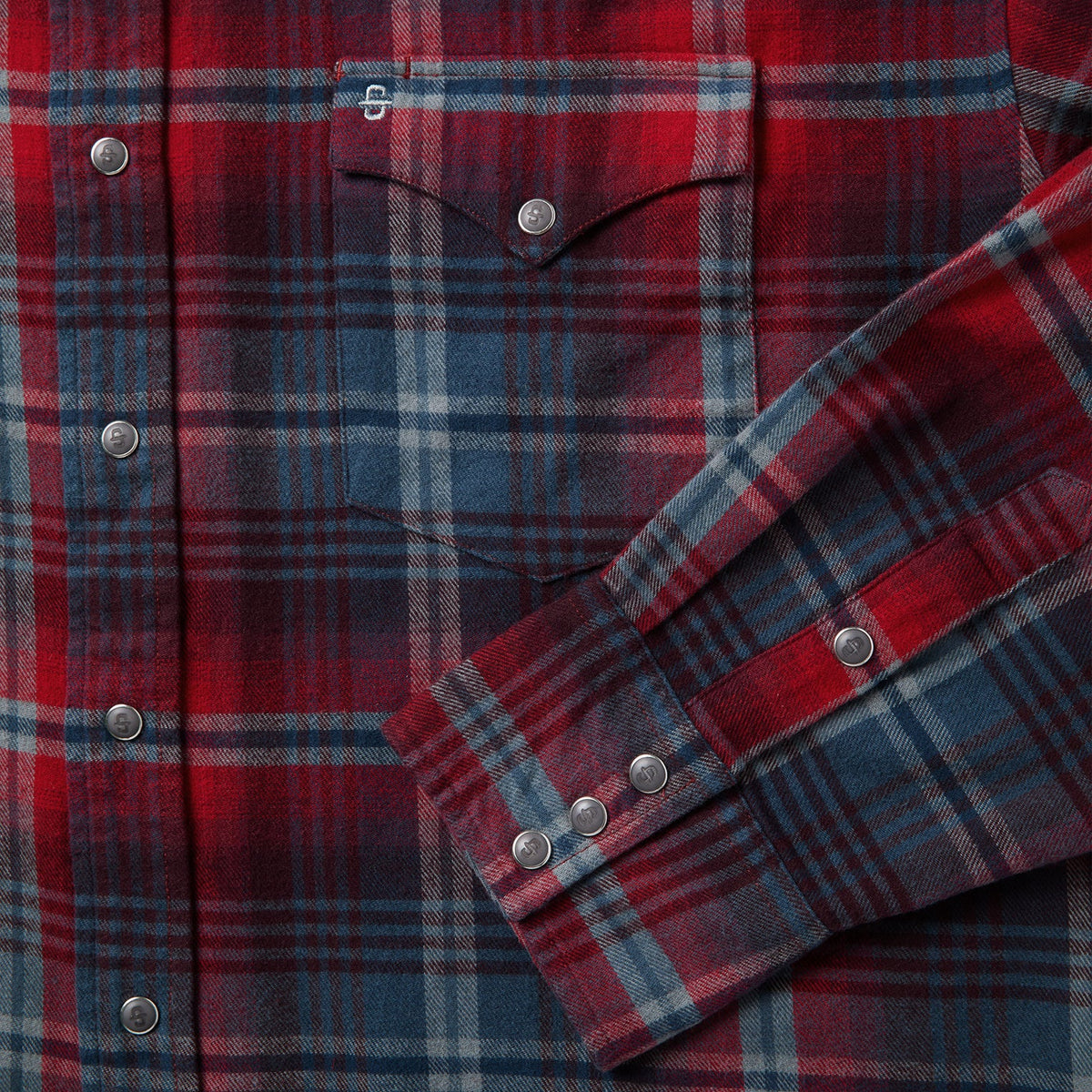 Brushed Twill Plaid Western Shirt Red - Stetson