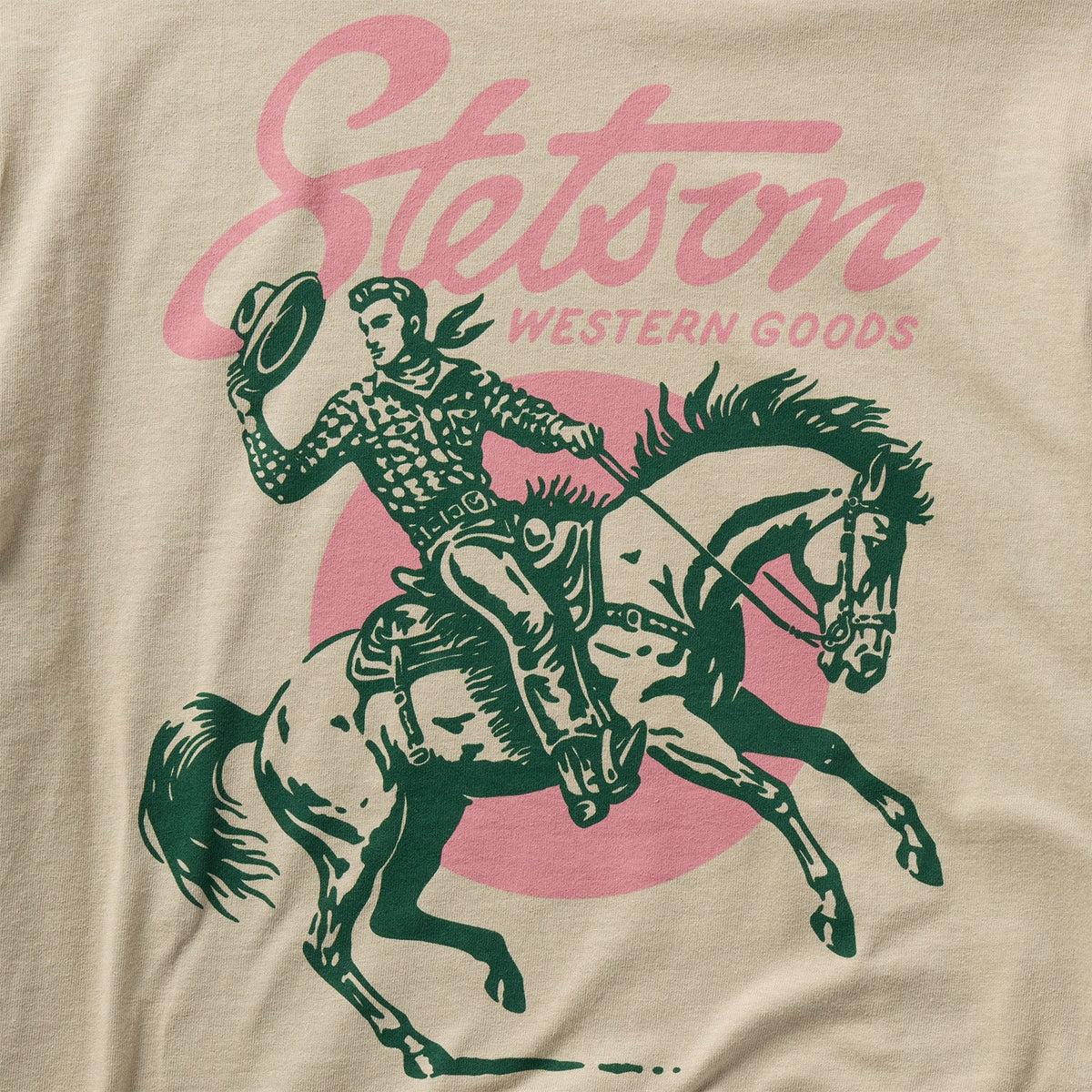 Cowboy Hat Tip Graphic Tee Tan - Stetson