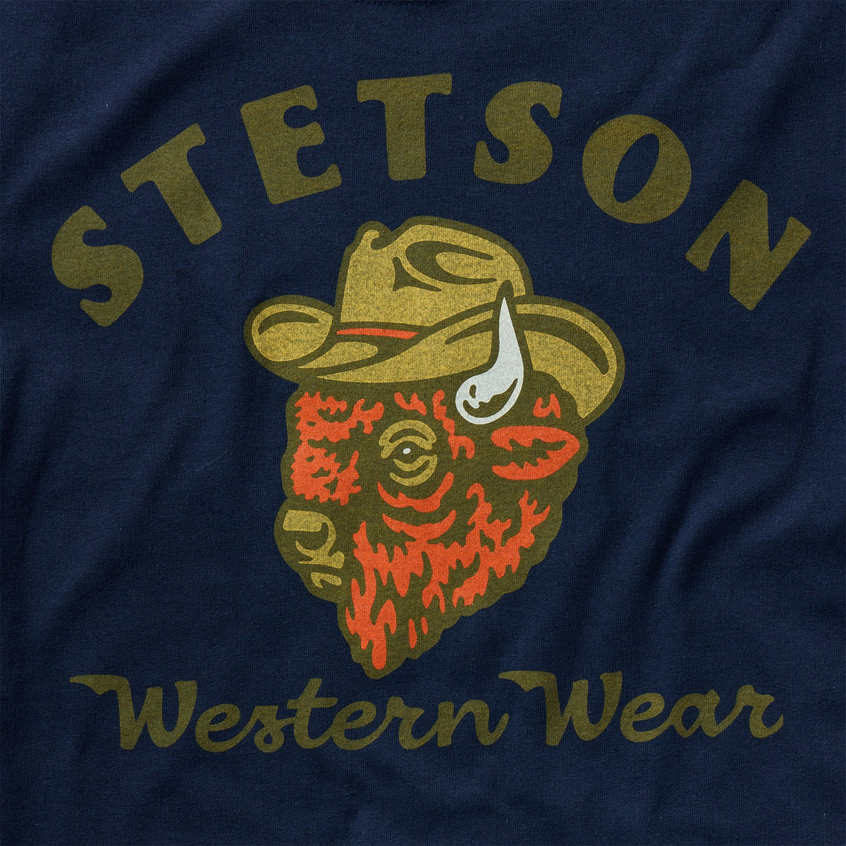 Bison Graphic Tee Blue - Stetson