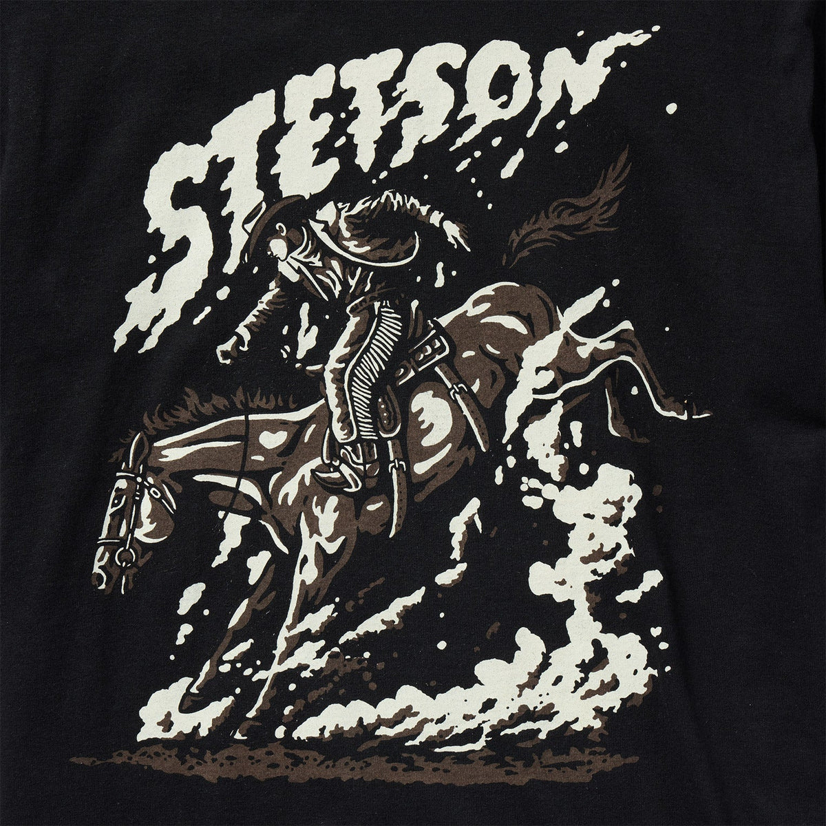 Bucking Bronco Graphic Tee Black - Stetson