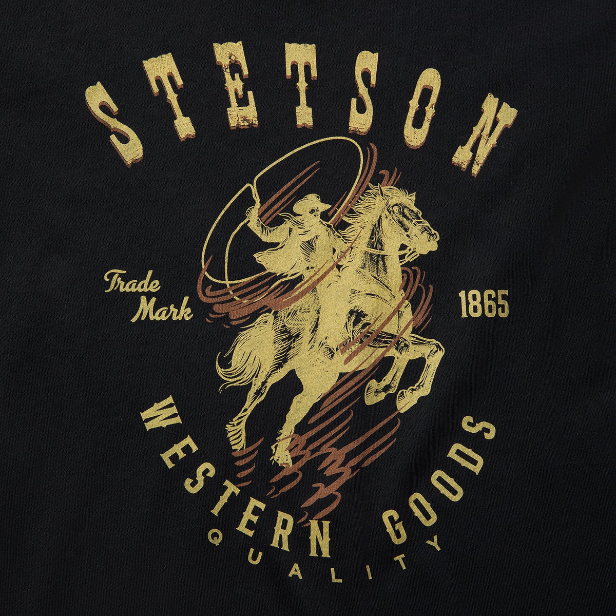Roping Rider Graphic Tee Black - Stetson