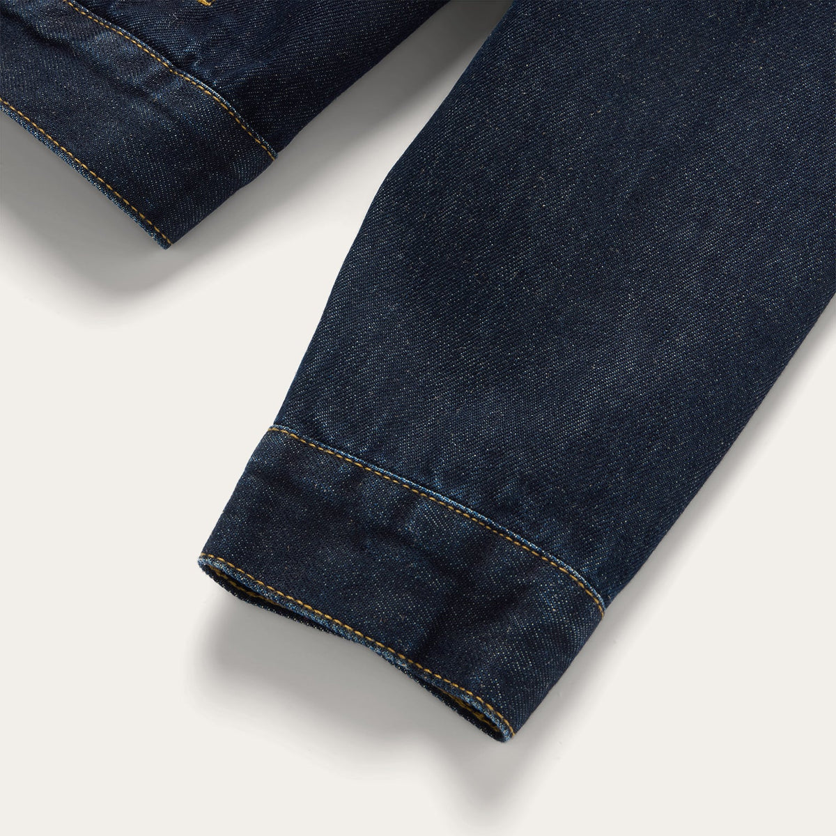 Suede Collar Raw Denim Jacket Blue - Stetson
