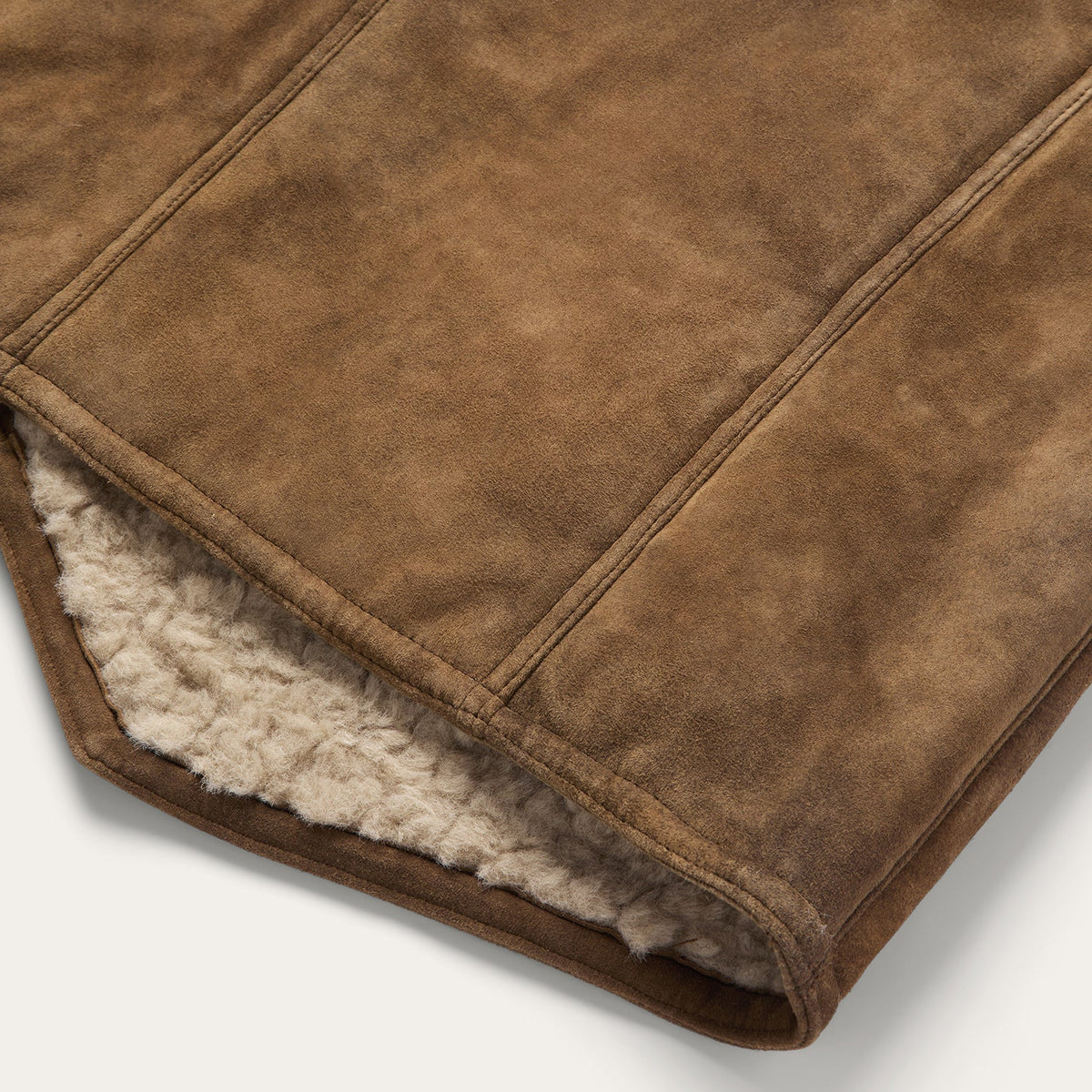 Distressed Suede Vest Brown - Stetson
