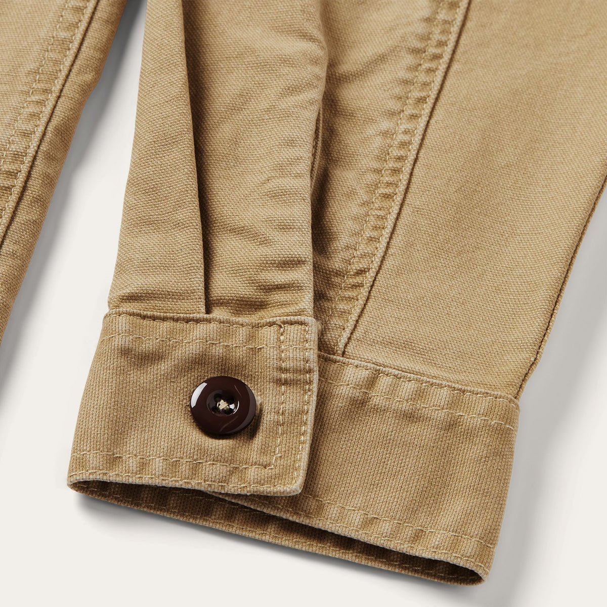Camel Stretch Canvas Shirt Jacket Brown - Stetson