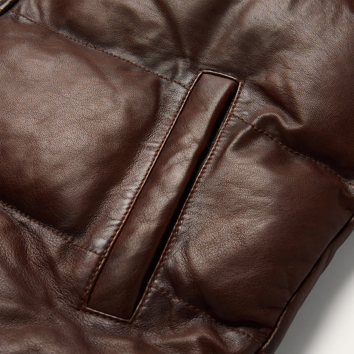 Quilted Leather Vest Brown - Stetson