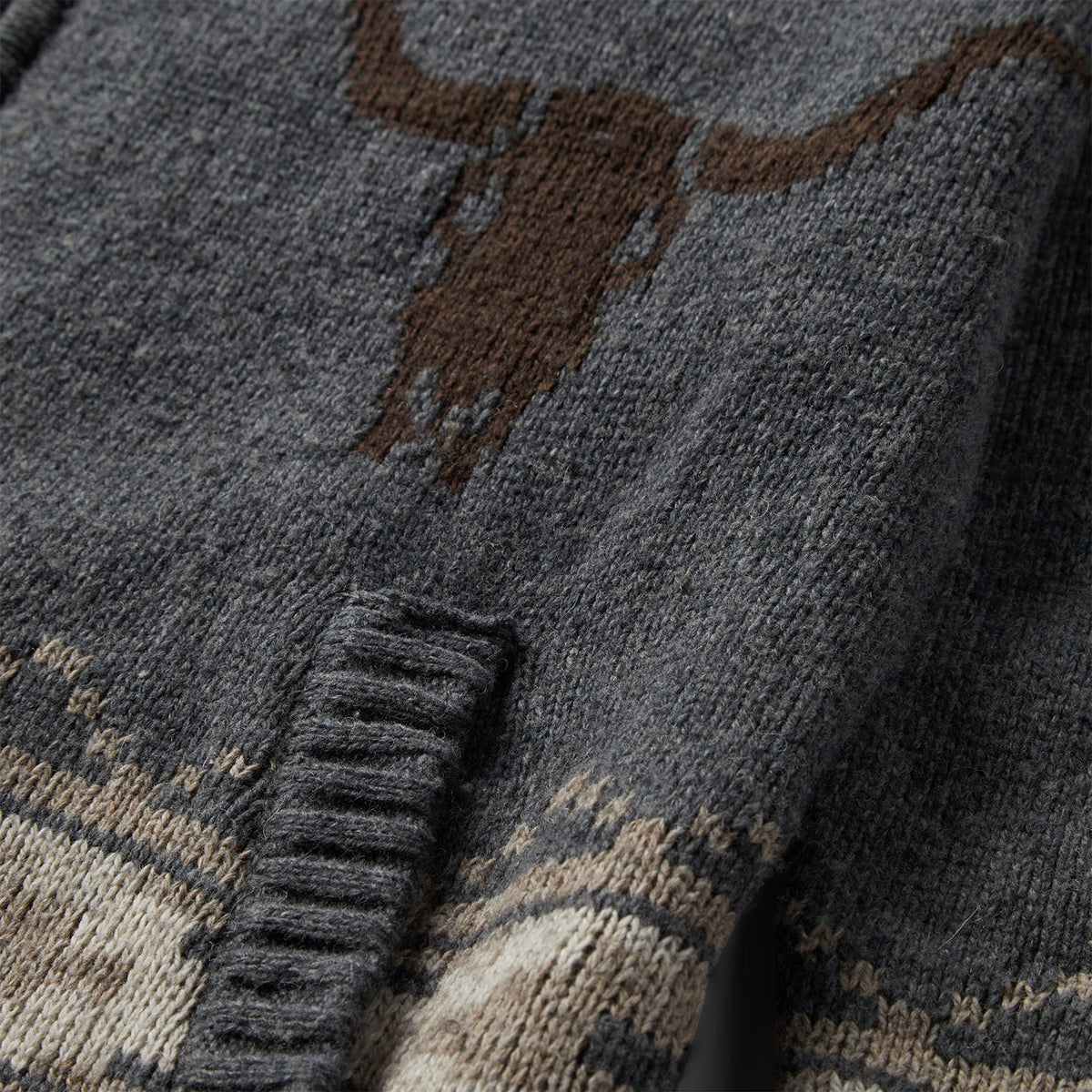 Longhorn Cardigan Grey - Stetson