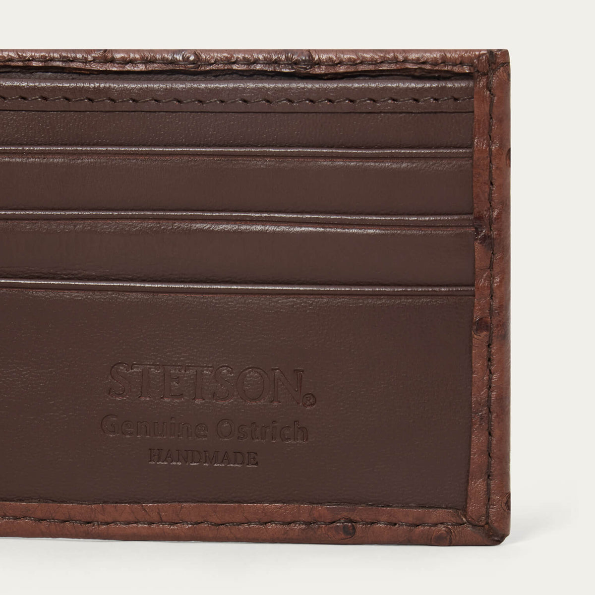 Ostrich Bi-Fold Wallet Kango Cognac - Stetson