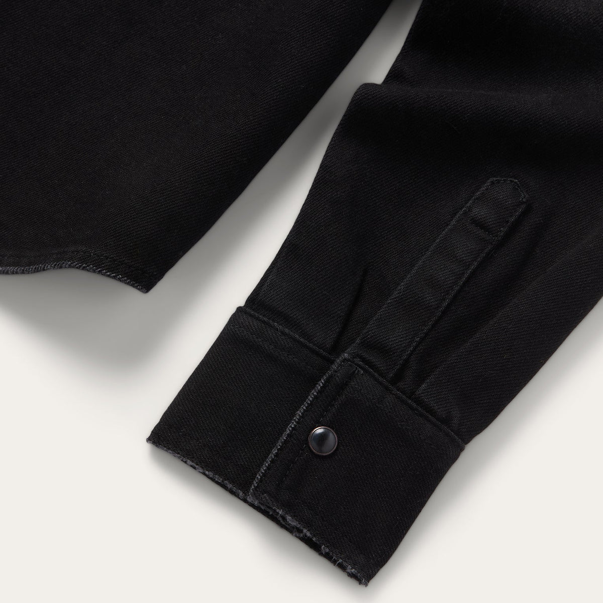 Embroidered Black Denim Shirt Black - Stetson
