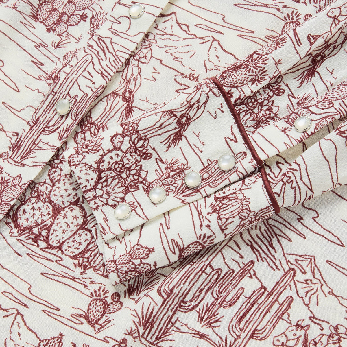 Desert Toile Print Shirt White - Stetson