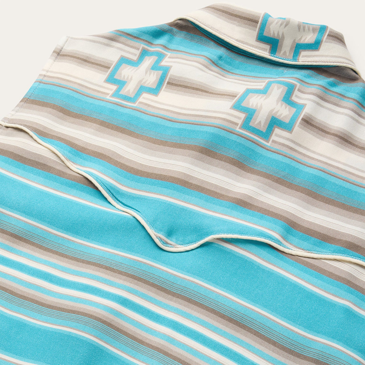 Turquoise Serape Print Sleeveless Shirt Turquoise - Stetson