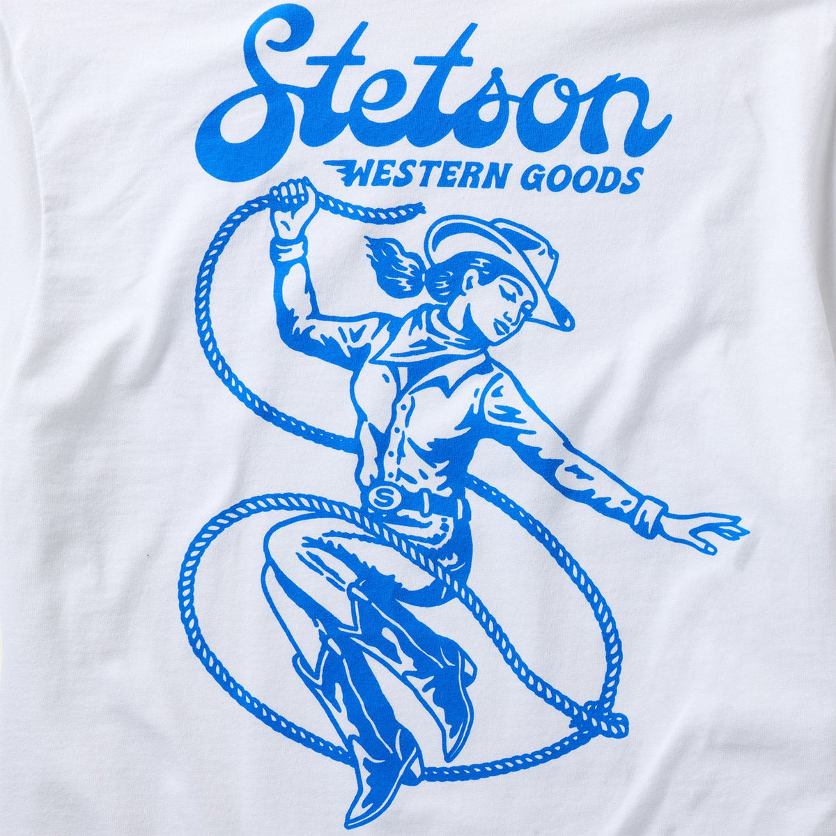 Roping Cowgirl Graphic Tee White - Stetson