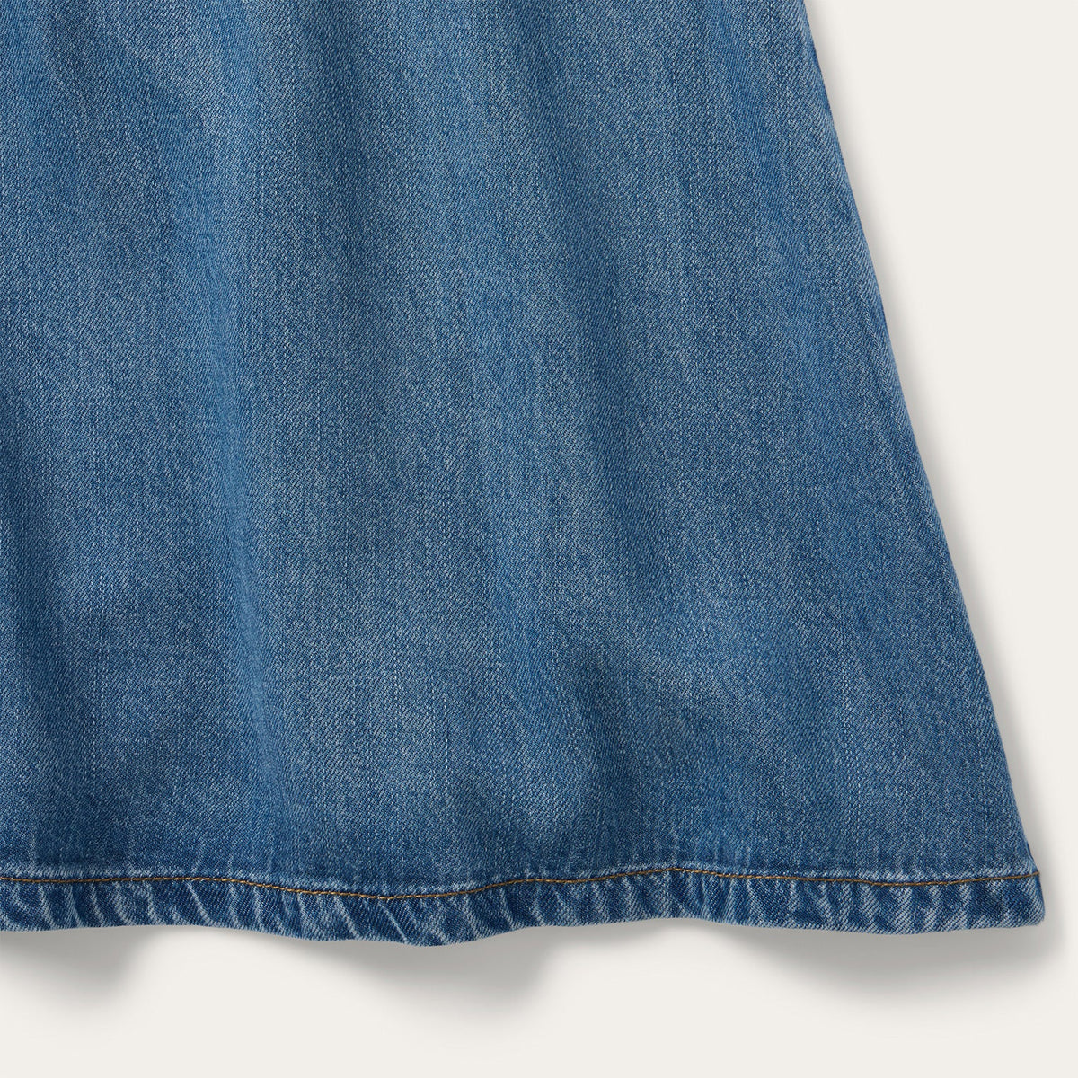 A-Line Piped Denim Skirt Blue - Stetson