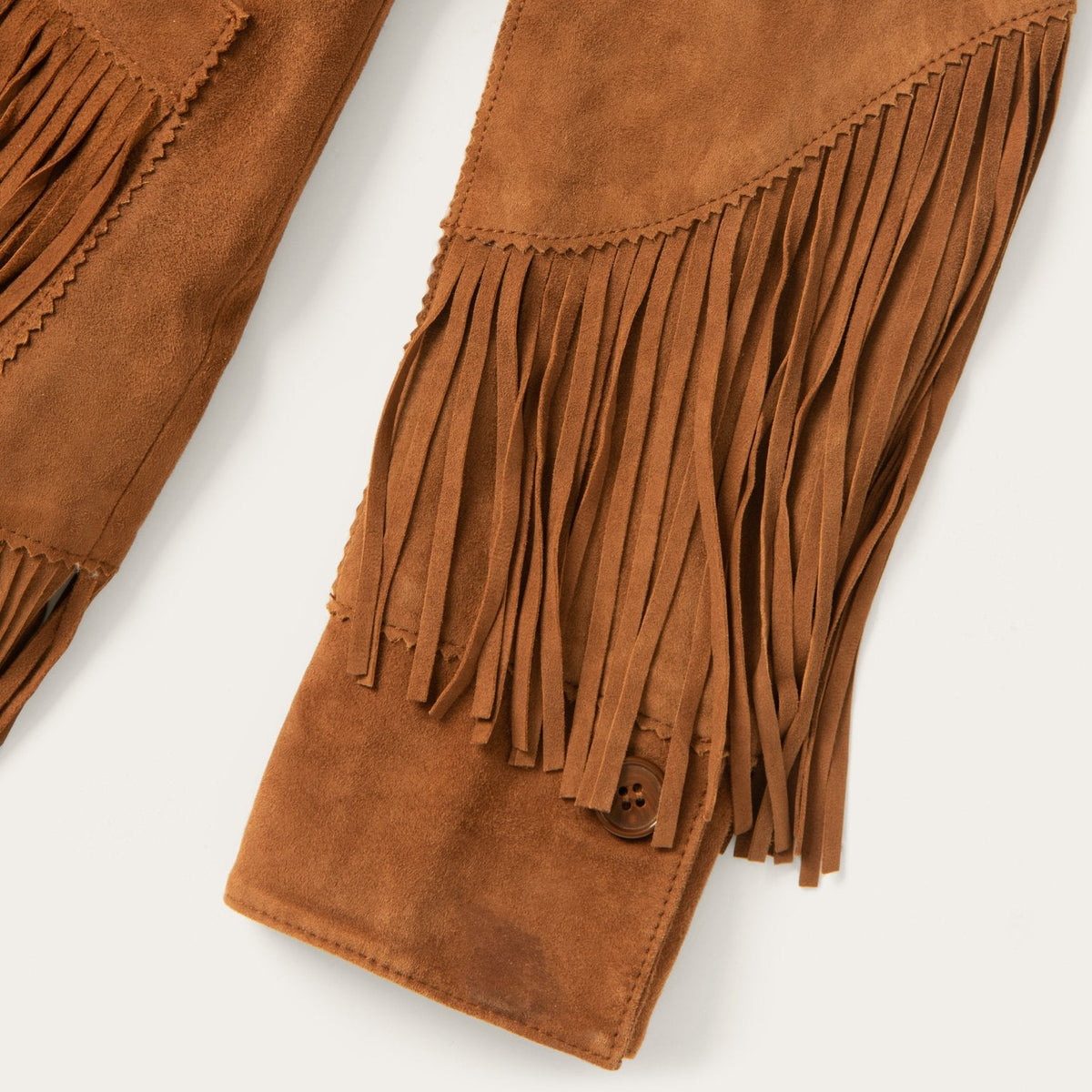Lamb Suede Fringed Jacket Brown - Stetson