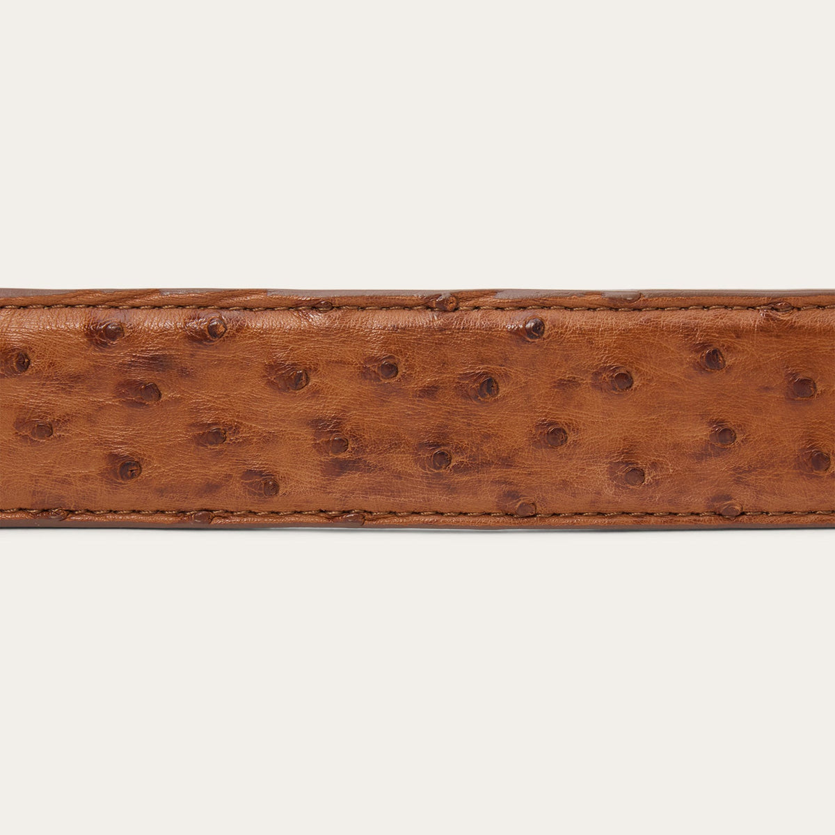 Ostrich Tapered Tab Belt Antique Cognac - Stetson