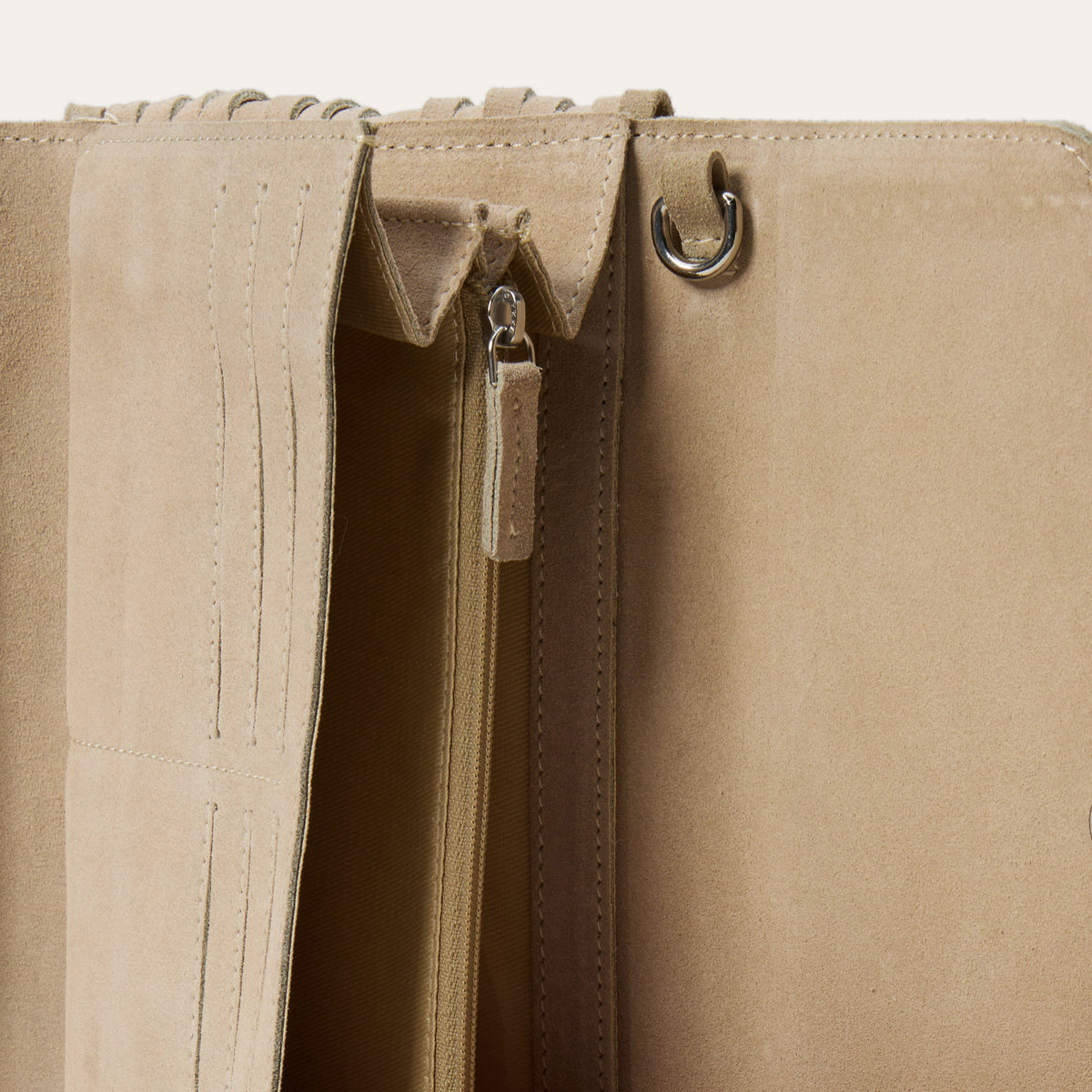 Spiral Suede Fringed Clutch Sand - Stetson