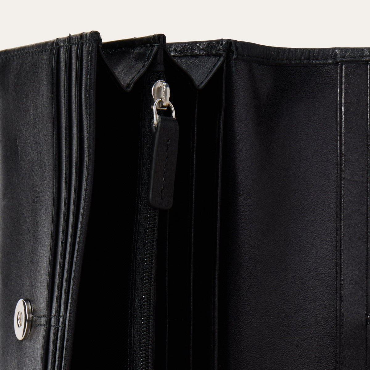 Hair-On-Hide Front Flap Wallet Black - Stetson
