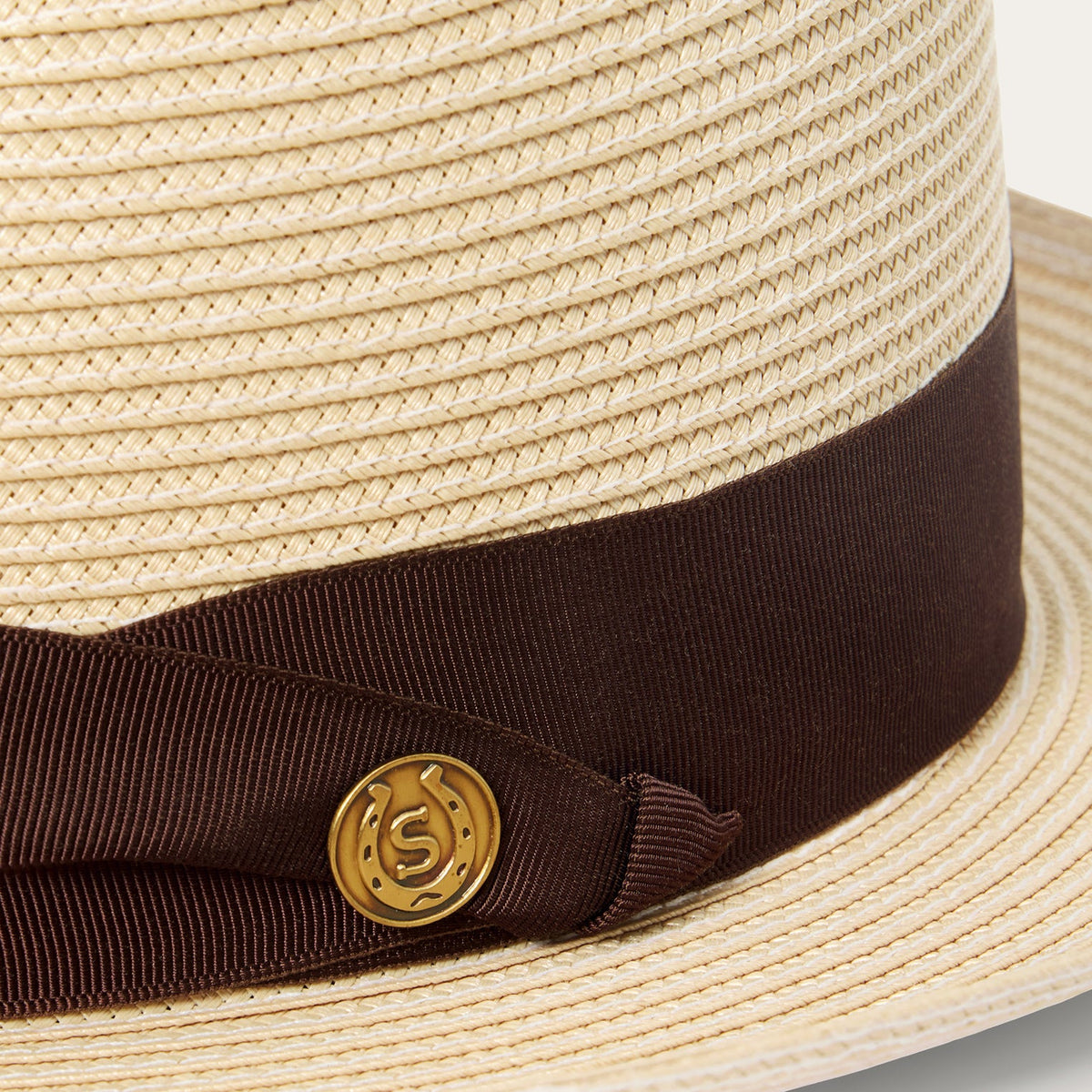 Rosebud Straw Fedora Sand - Stetson