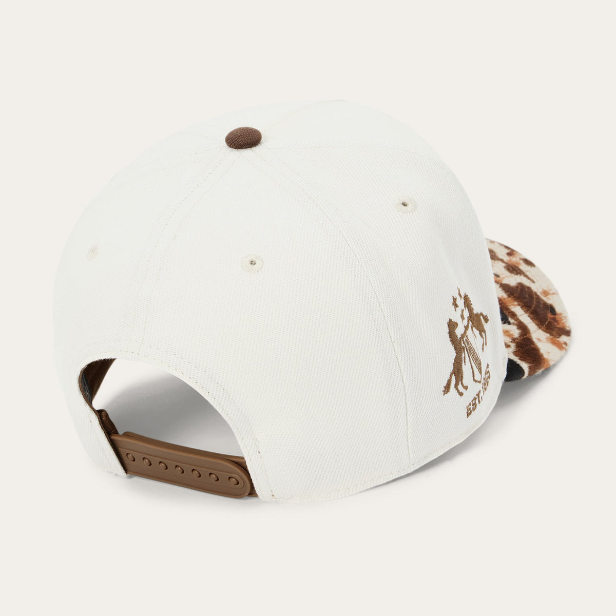Cow Print Baseball Hat White/Brown - Stetson