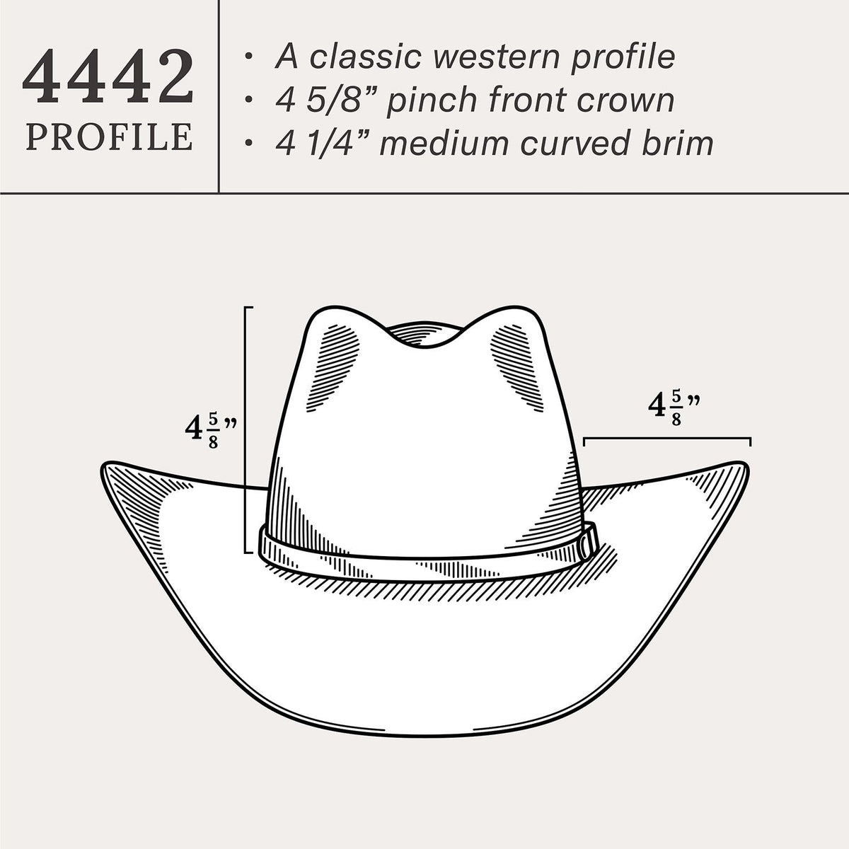 Acoustic 6X Pinch Front Cowboy Hat Driftwood - Stetson