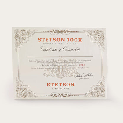 El Presidente 100X Premier Cowboy Hat Black - Stetson