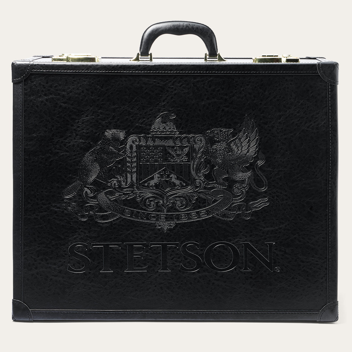Premium Leather Hat Case Black - Stetson
