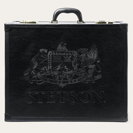 Premium Leather Hat Case Black - Stetson