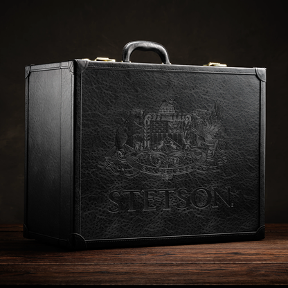 Premium Leather Hat Case Black - Stetson