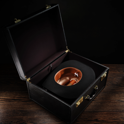 Premium Leather Hat Case Black - Stetson