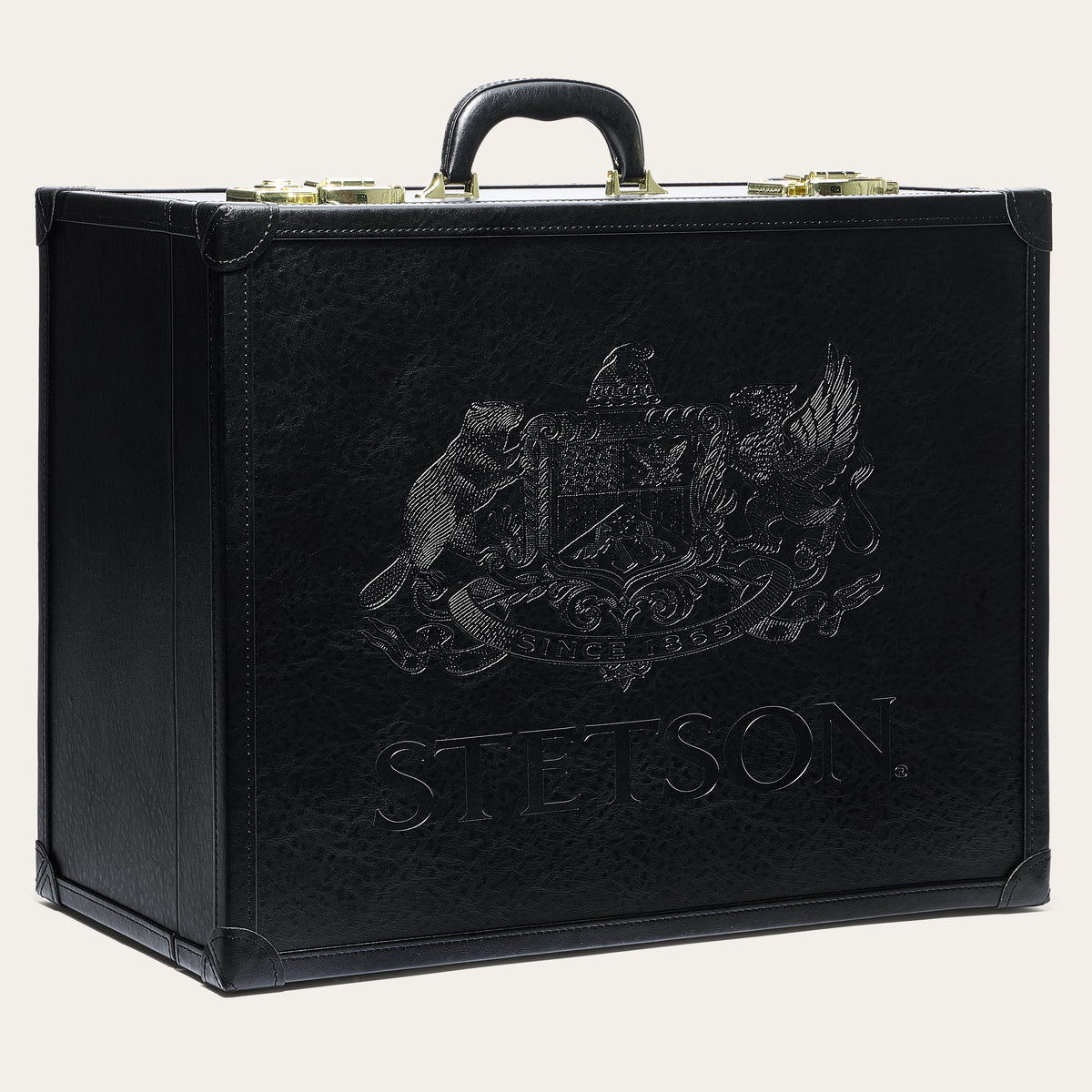 Premium Leather Hat Case Black - Stetson