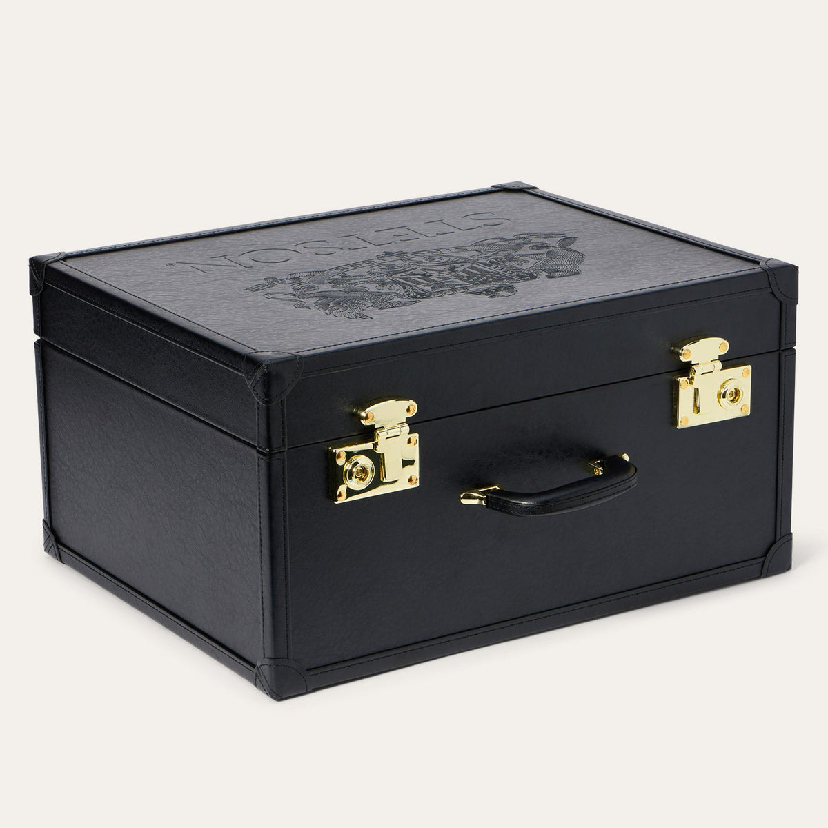 Premium Leather Hat Case Black - Stetson