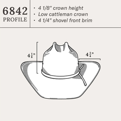 Thunder 10X Straw Cowboy Hat Ivory Gray - Stetson