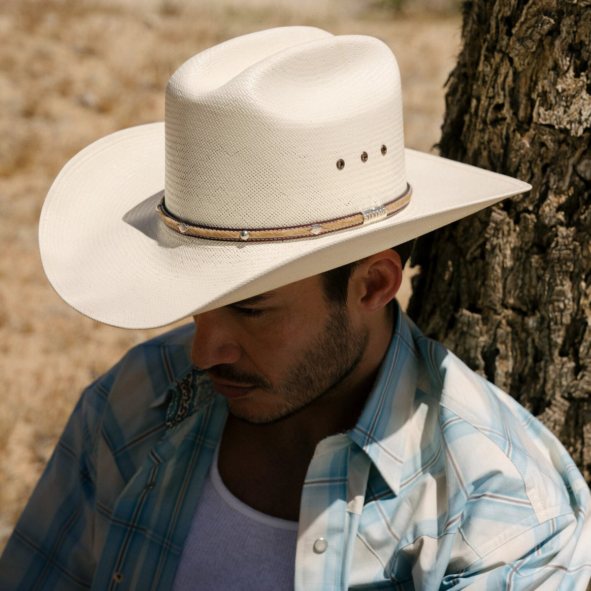 Angus 10X Straw Cowboy Hat Natural - Stetson