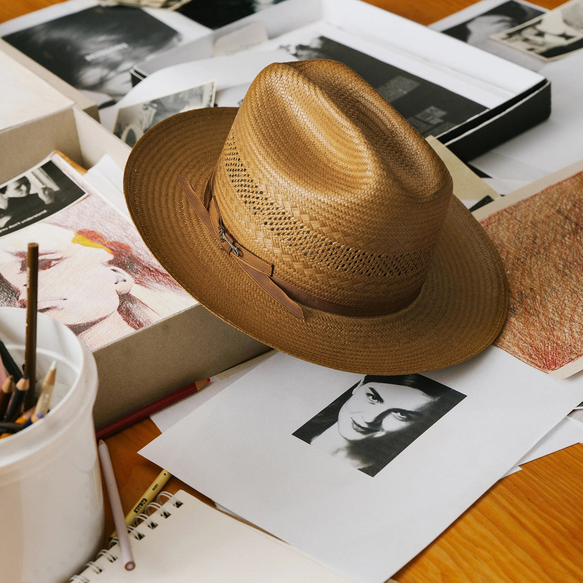 Open Road Vented Straw Cowboy Hat Cognac - Stetson