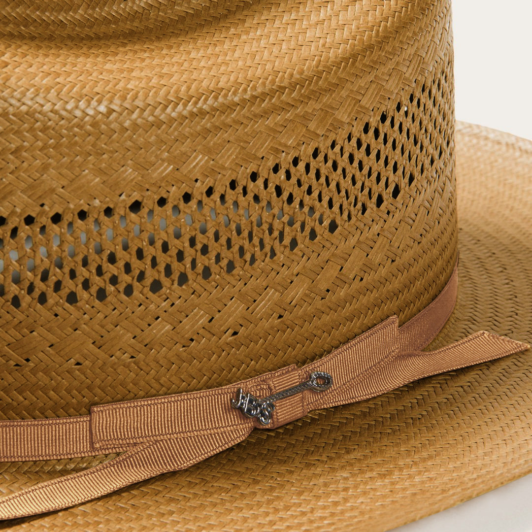 Open Road Vented Straw Cowboy Hat Cognac - Stetson