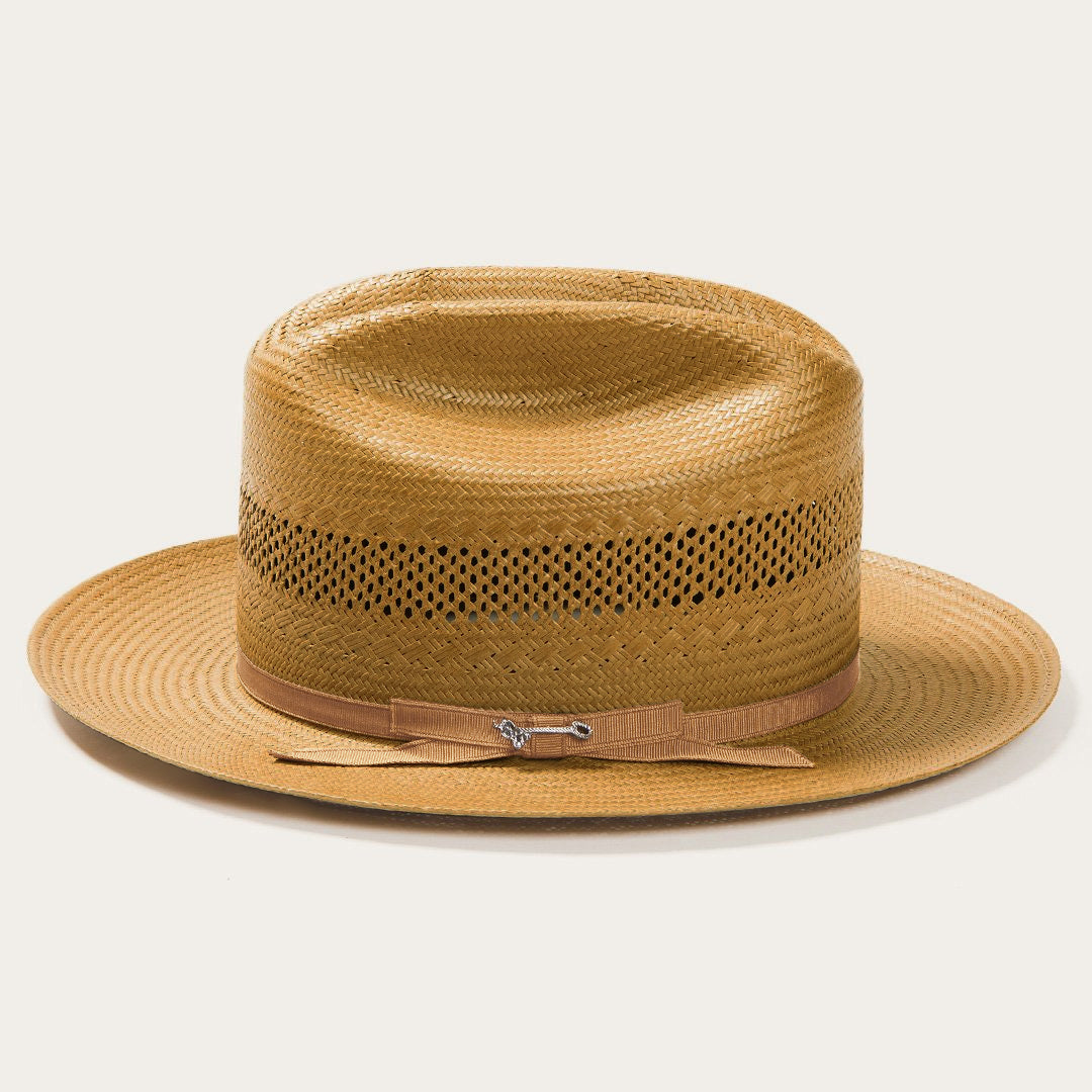 Open Road Vented Straw Cowboy Hat Cognac - Stetson