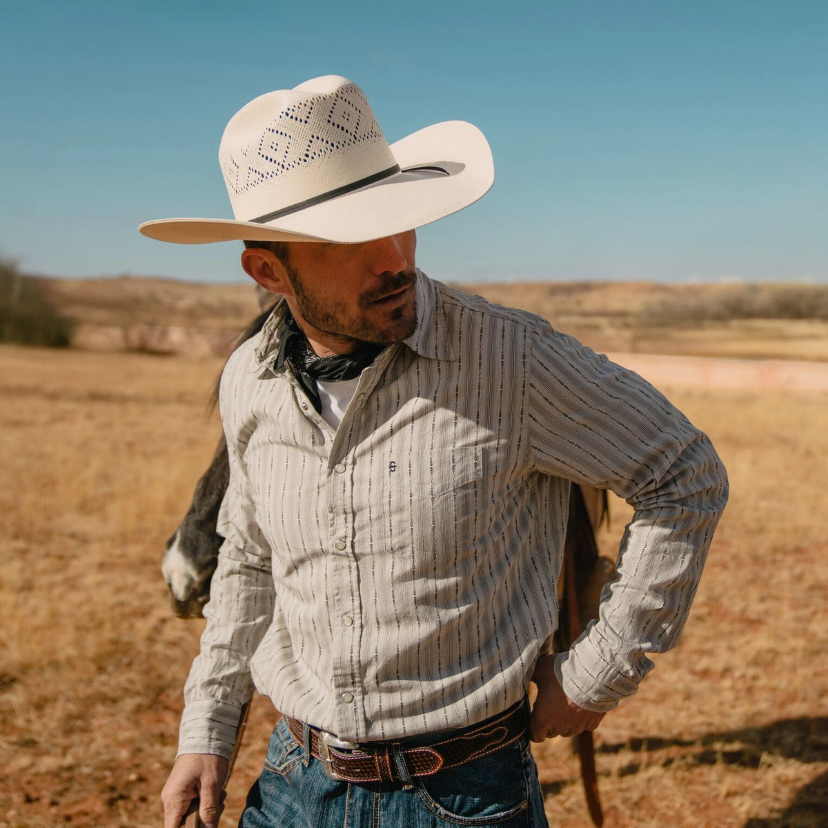 Saddleman 20X Straw Cowboy Hat Natural - Stetson