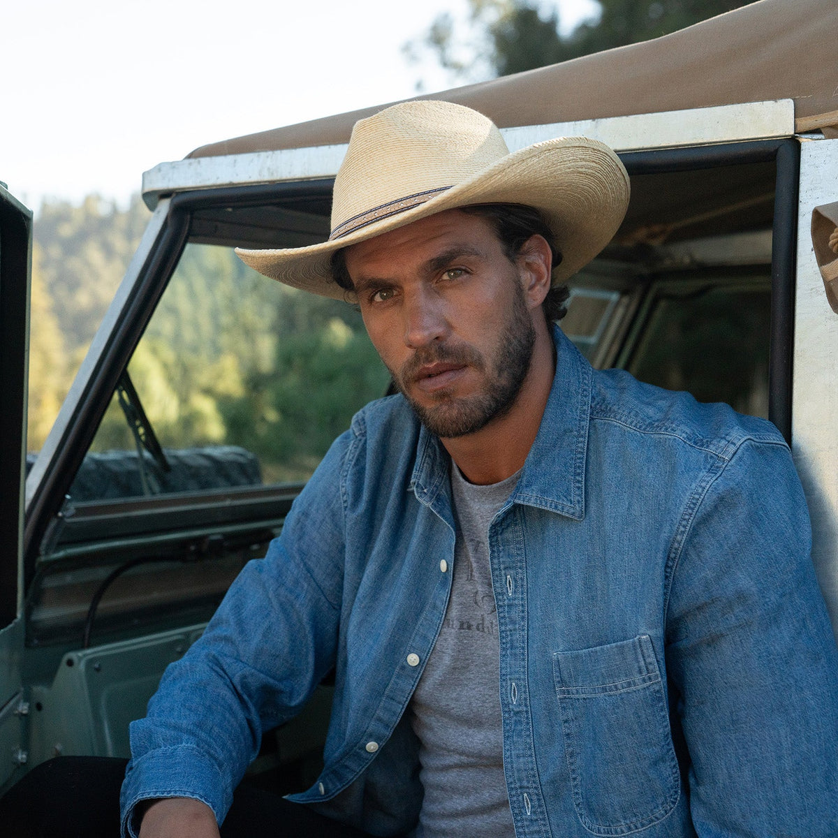 Sawmill Palm Leaf Western Hat Toasted - Stetson