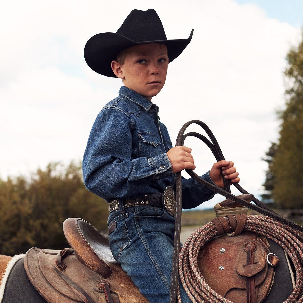 Giddy Up Youth Cowboy Hat Black - Stetson