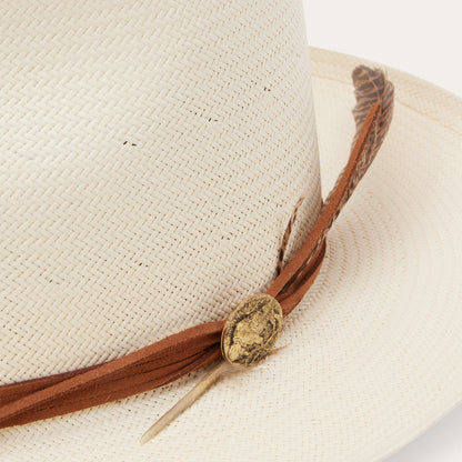 Tallahassee Shantung Straw Fedora Natural - Stetson