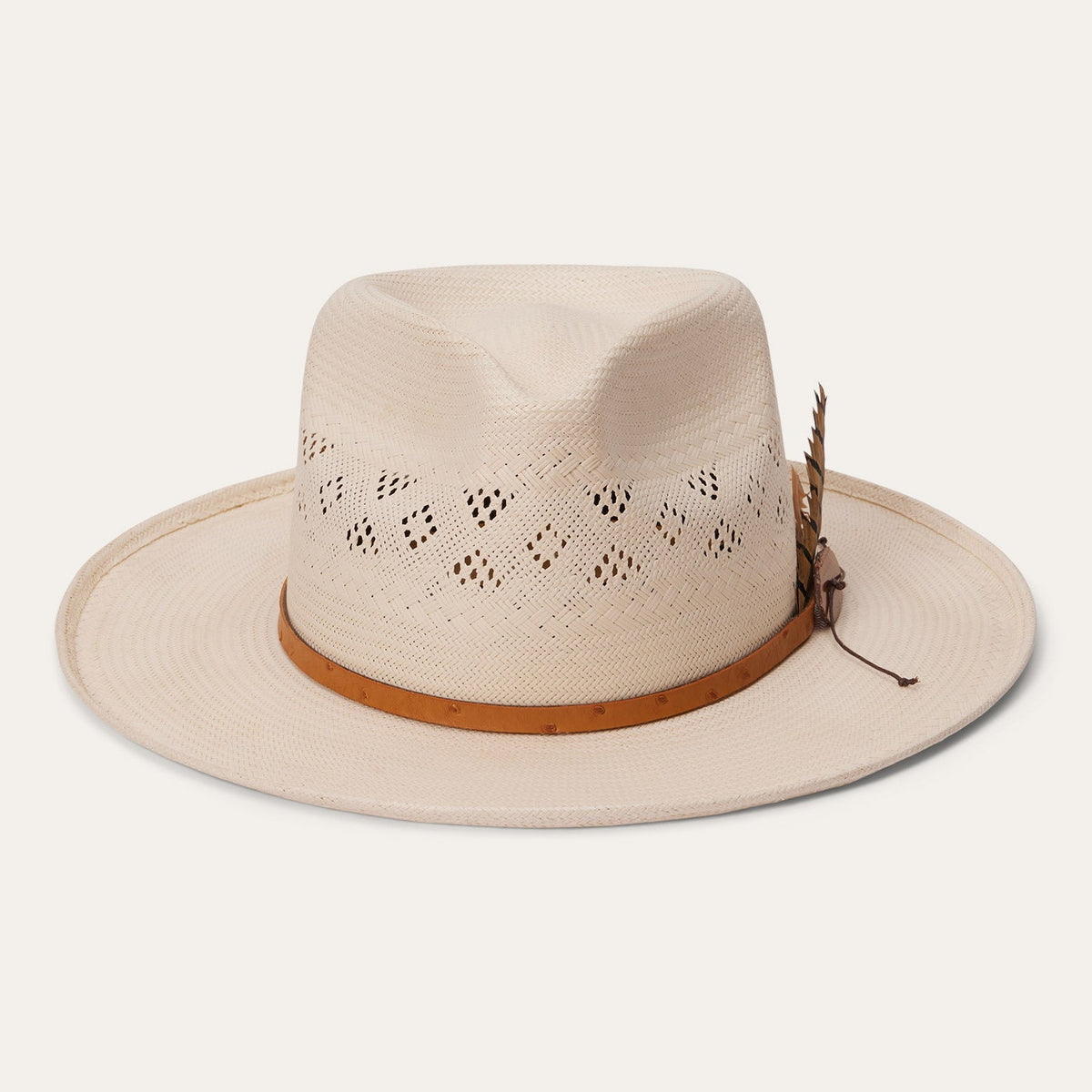 Andromeda Vented Straw Fedora Natural - Stetson