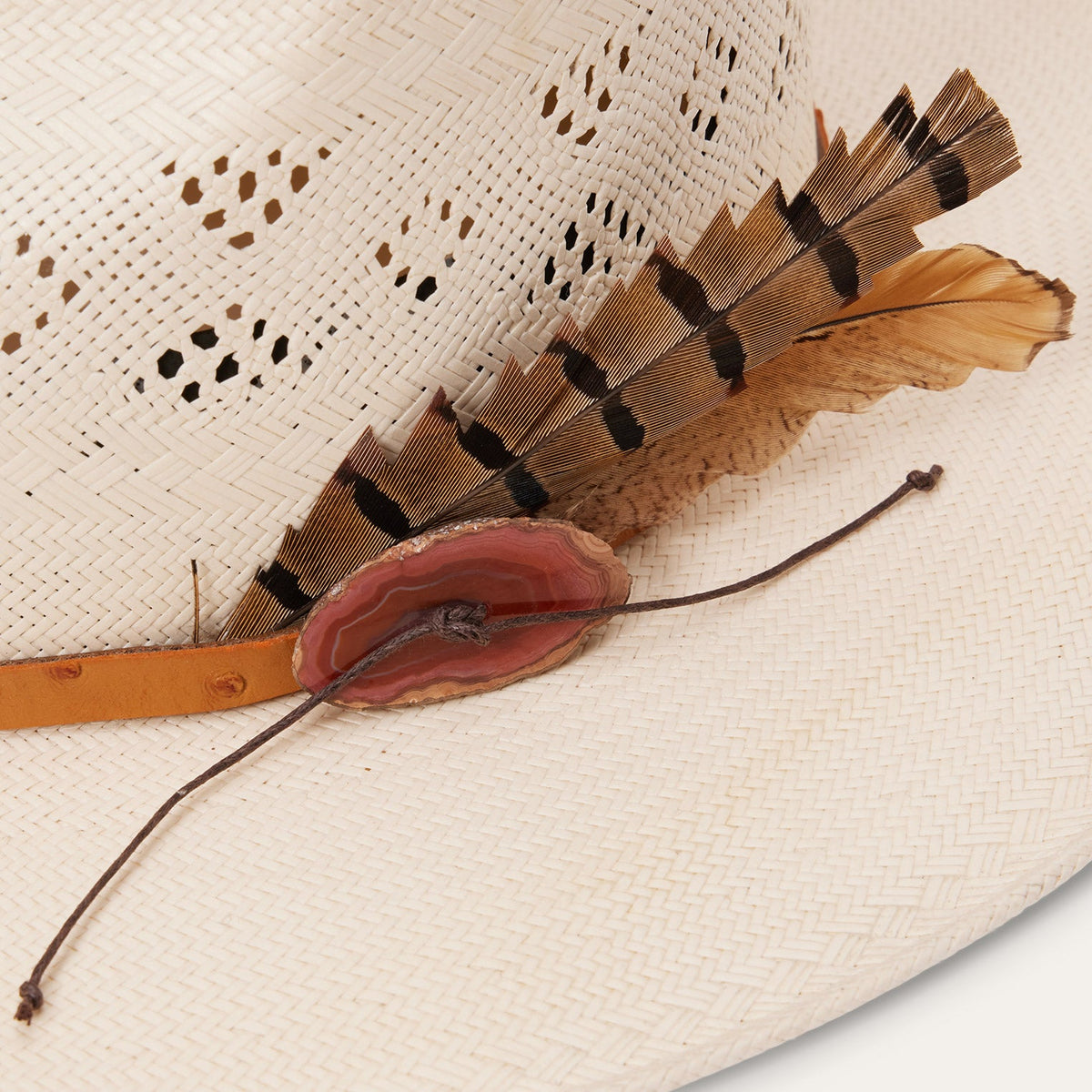 Andromeda Vented Straw Fedora Natural - Stetson