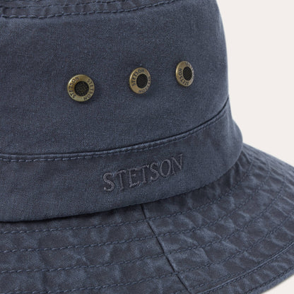 Delave Organic Cotton Bucket Hat Navy - Stetson