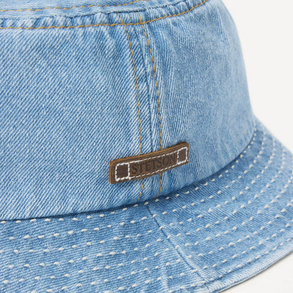 Denim Barista Bucket Hat Blue Denim - Stetson