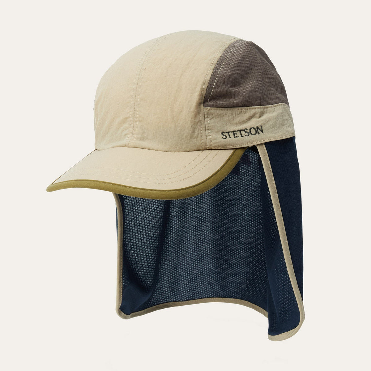 Sunshade Cap With Neck Flap Beige - Stetson